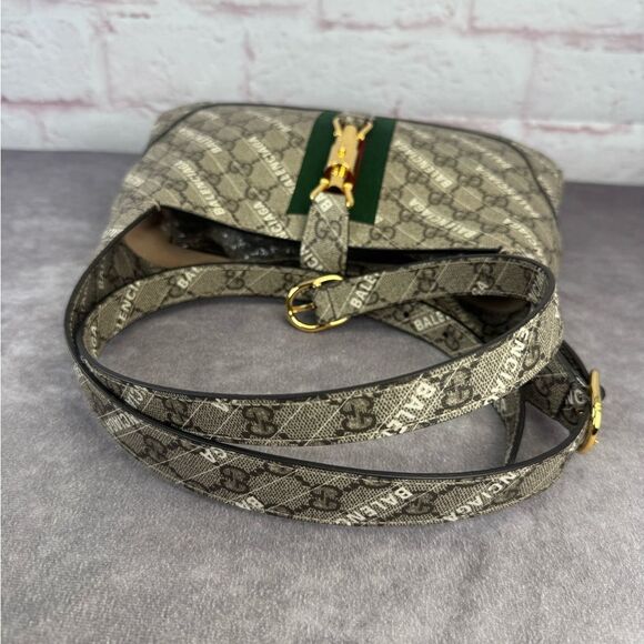 Gucci x Balenciaga Hacker Project Web Jackie 1961 GG Supreme Bag - Picture 8 of 12